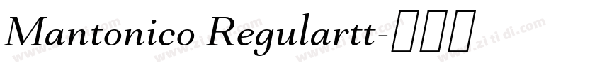 Mantonico Regulartt字体转换